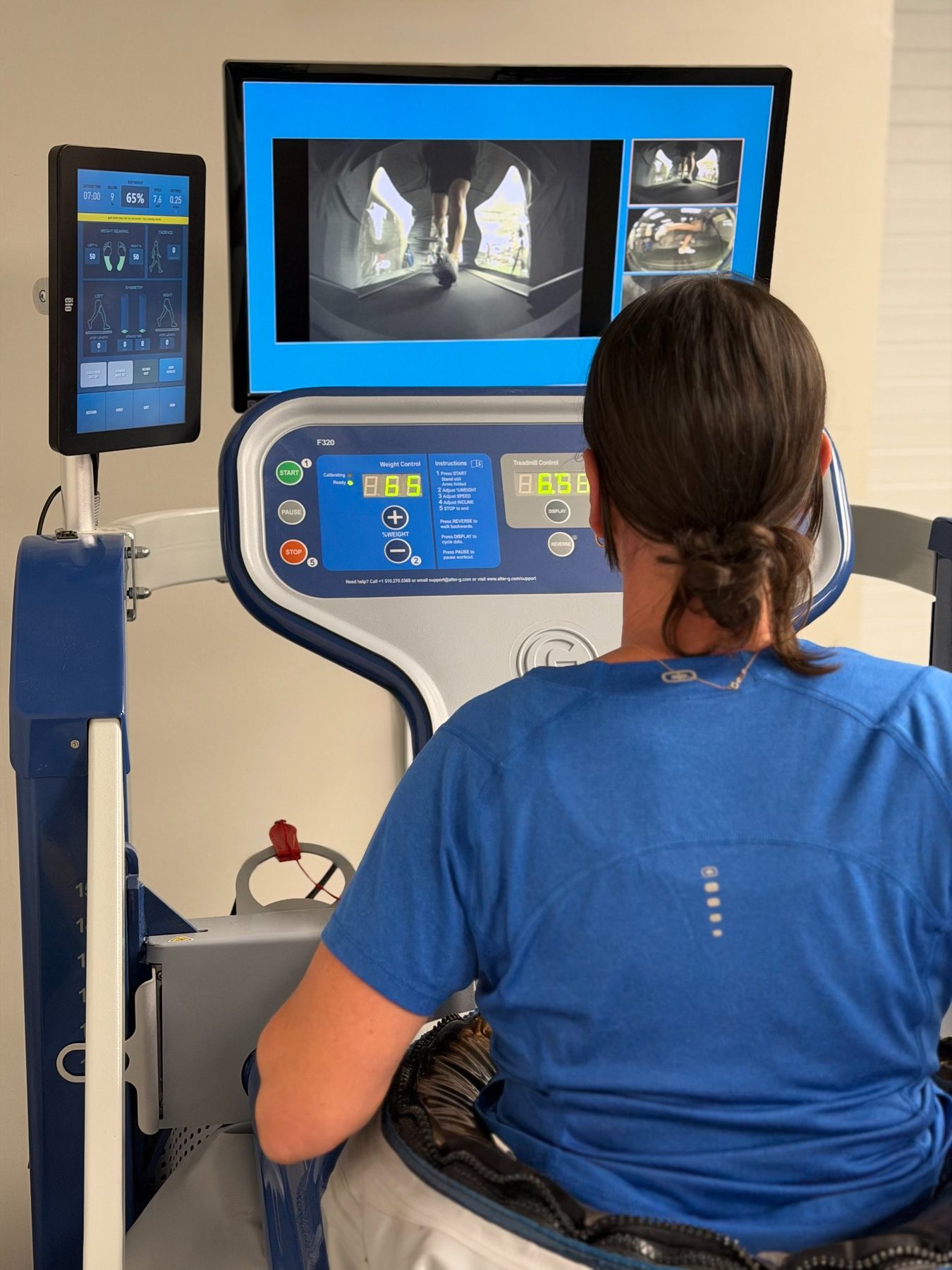 AlterG Anti-Gravity Treadmill display